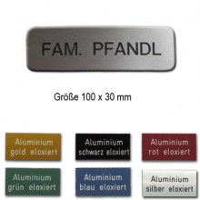 Aluminium Tür-Namensschild
