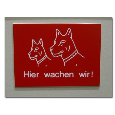 Hinweisschild Kunststoff rot mit Symbol Hund